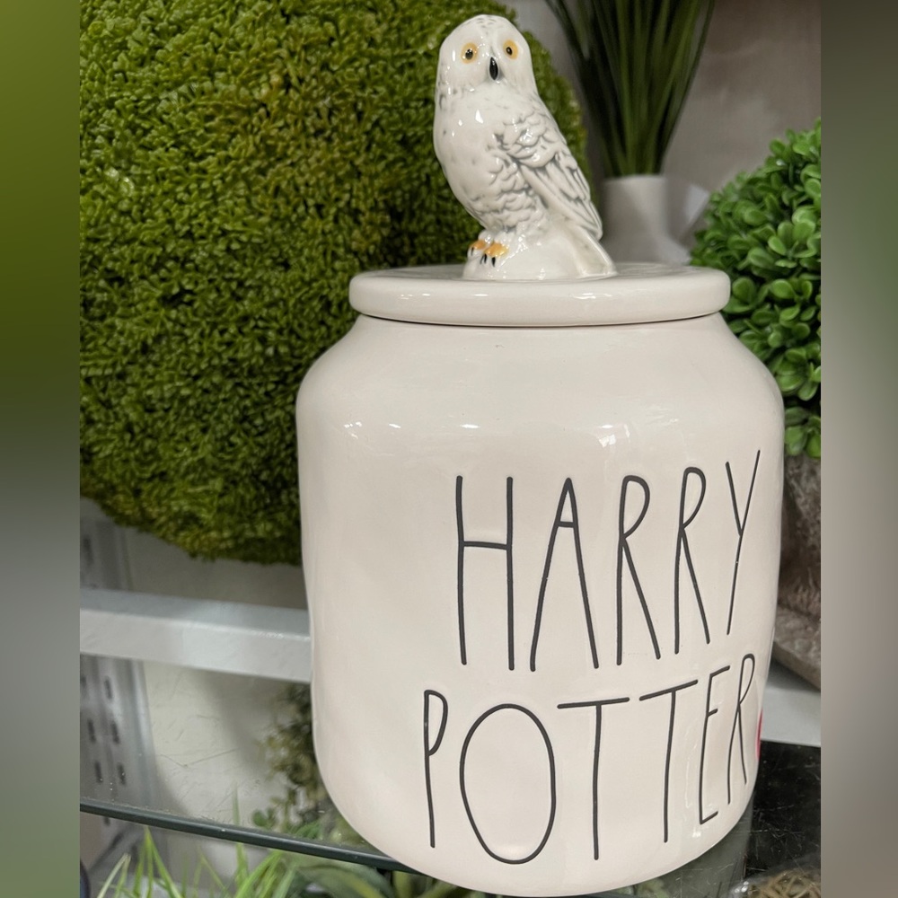 RAE DUNN Harry Potter Hedwig Figural ceramic Cookie Jar Canister 🦉 NEW